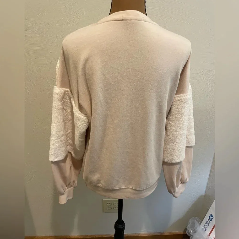 For the republic small sweat shirt with faux fur - Image 3