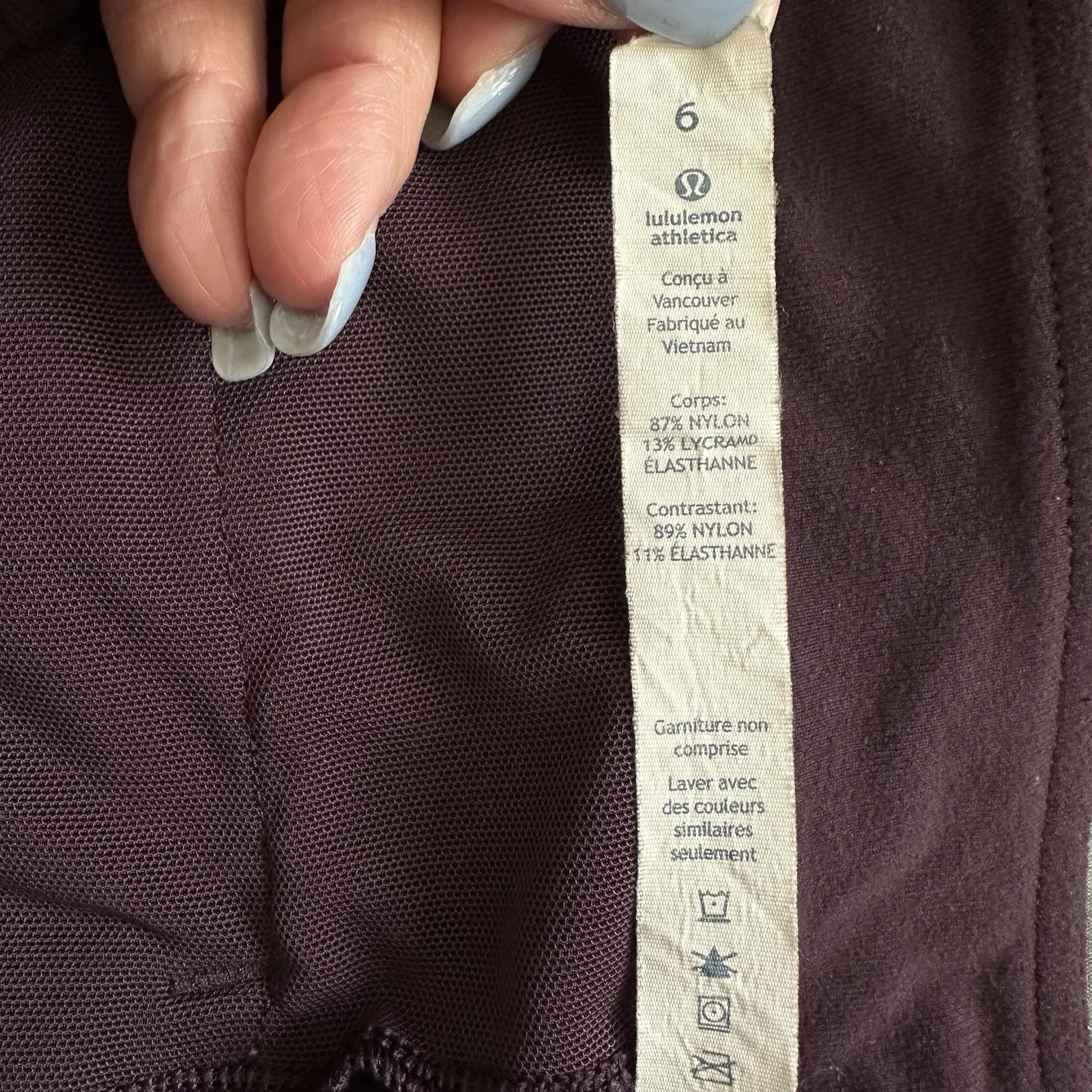 Lululemon  Lab Purple Rolled Hem Drawstring‎ Joggers Size 6 - Image 10