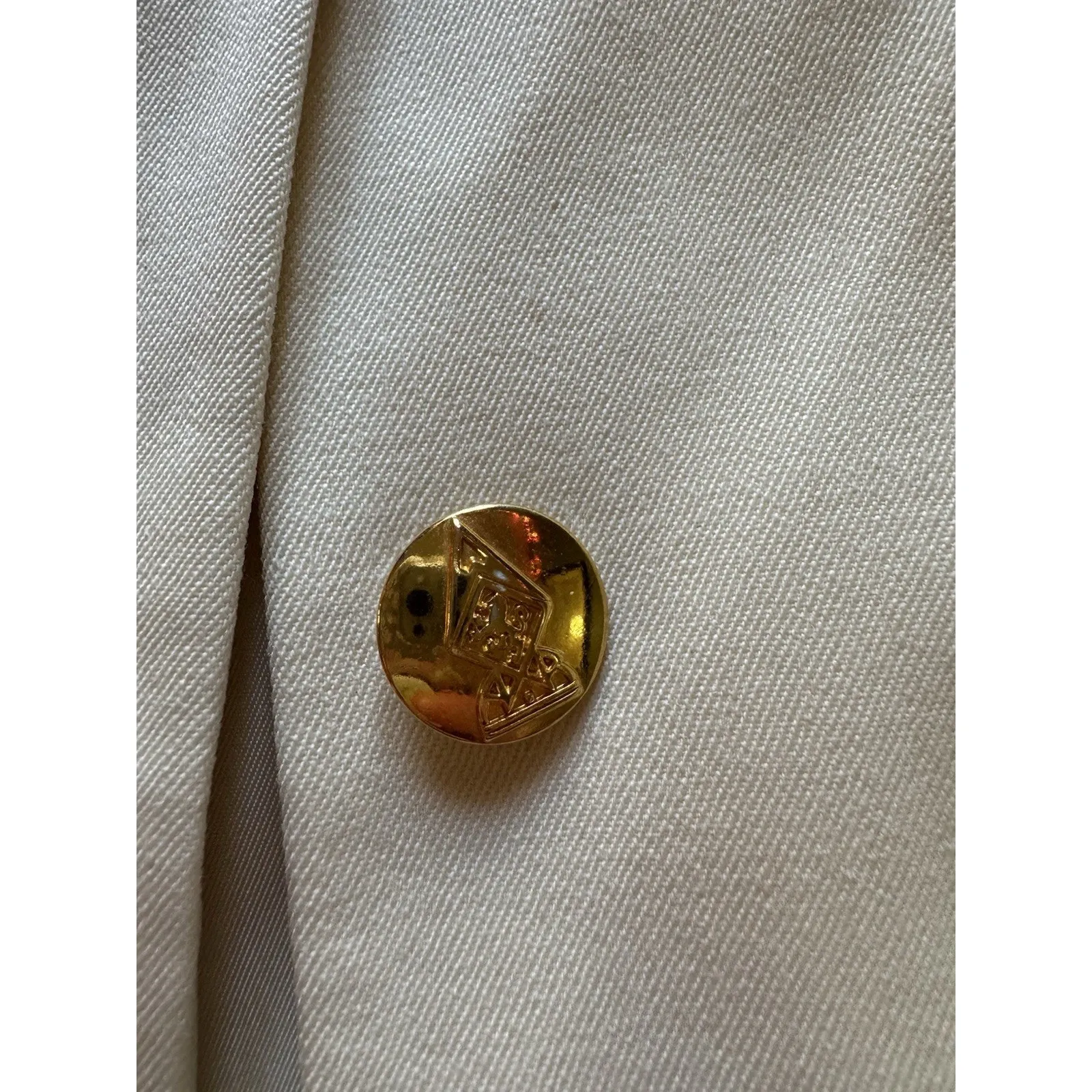 Austin Reed Cream Wool Blazer Women 16W Gold Button Made In USA Classic Vintage - Image 7