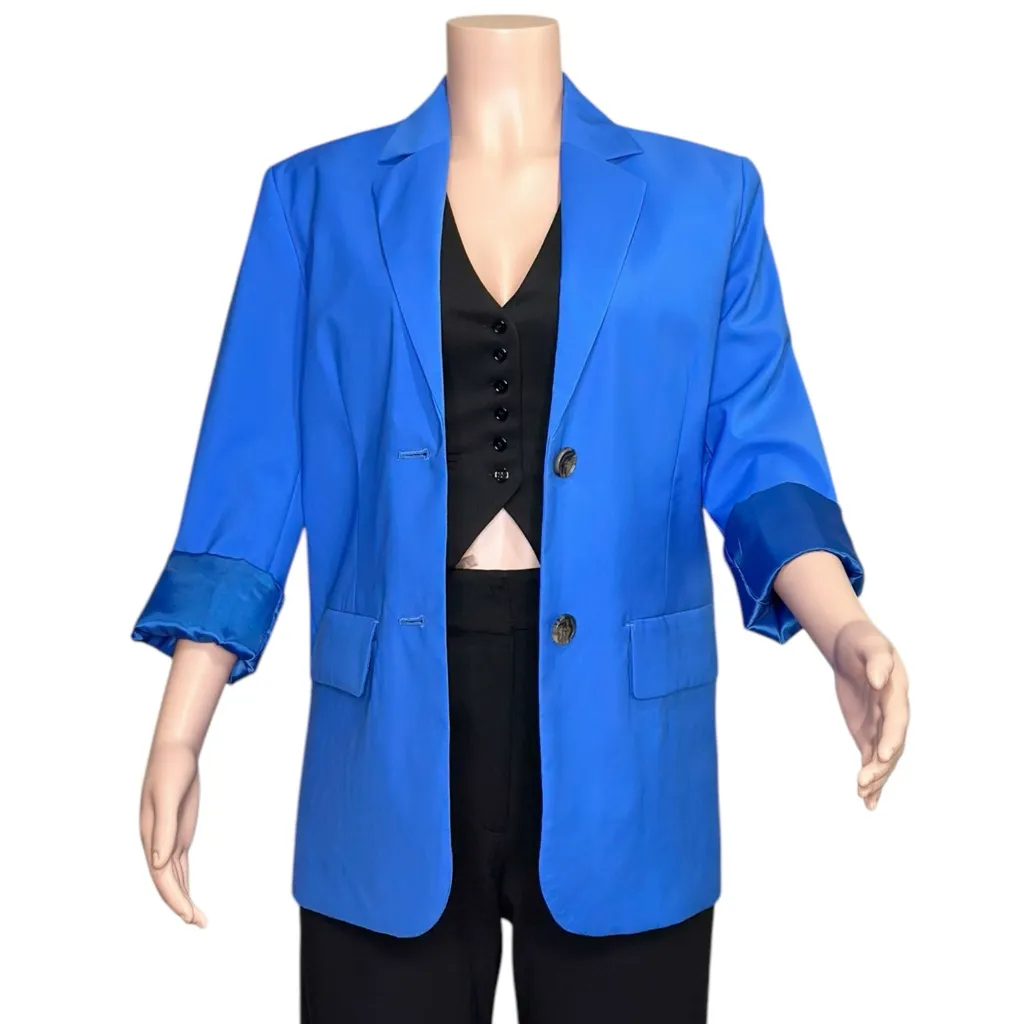 COS Oversized Wool Blazer, Blue, 4 (US) - Image 9