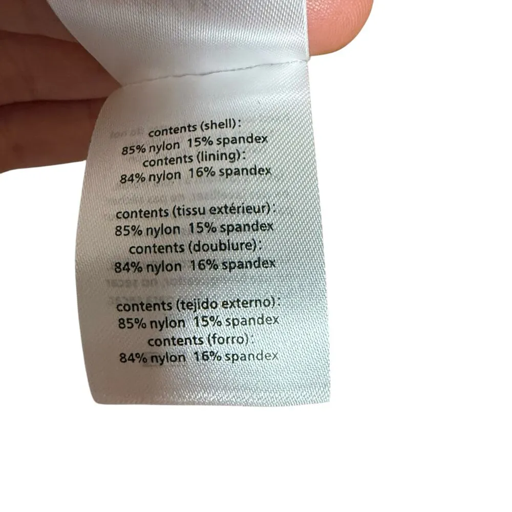 WeWoreWhat Vintage Low Leg Micro Polka Dot One Piece Swimsuit Biscotti Tan Sz M - Image 11