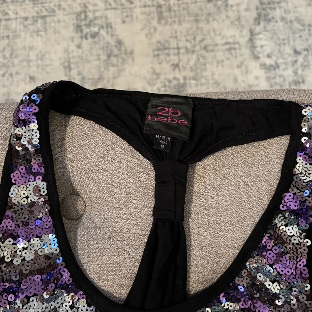 Y2K vintage 2000’s Bebe Sparkly Tank Top - Image 3