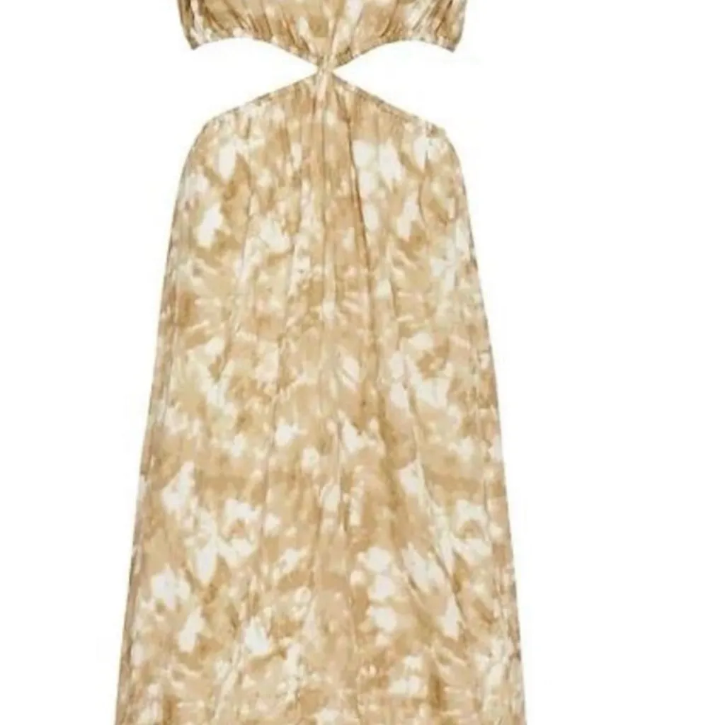 Faithfull the Brand Celina midi dress in the Roos Tie Dye Stone print - Image 3