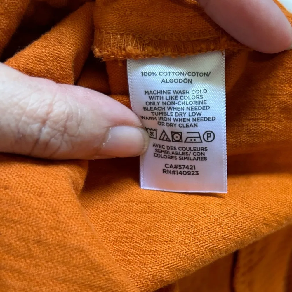 Loft burnt orange corduroy skirt size 10 - Image 7