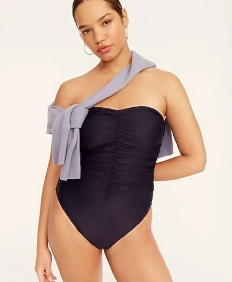 J.Crew Ruched Sweetheart One Piece Pink Size 24 - Image 4