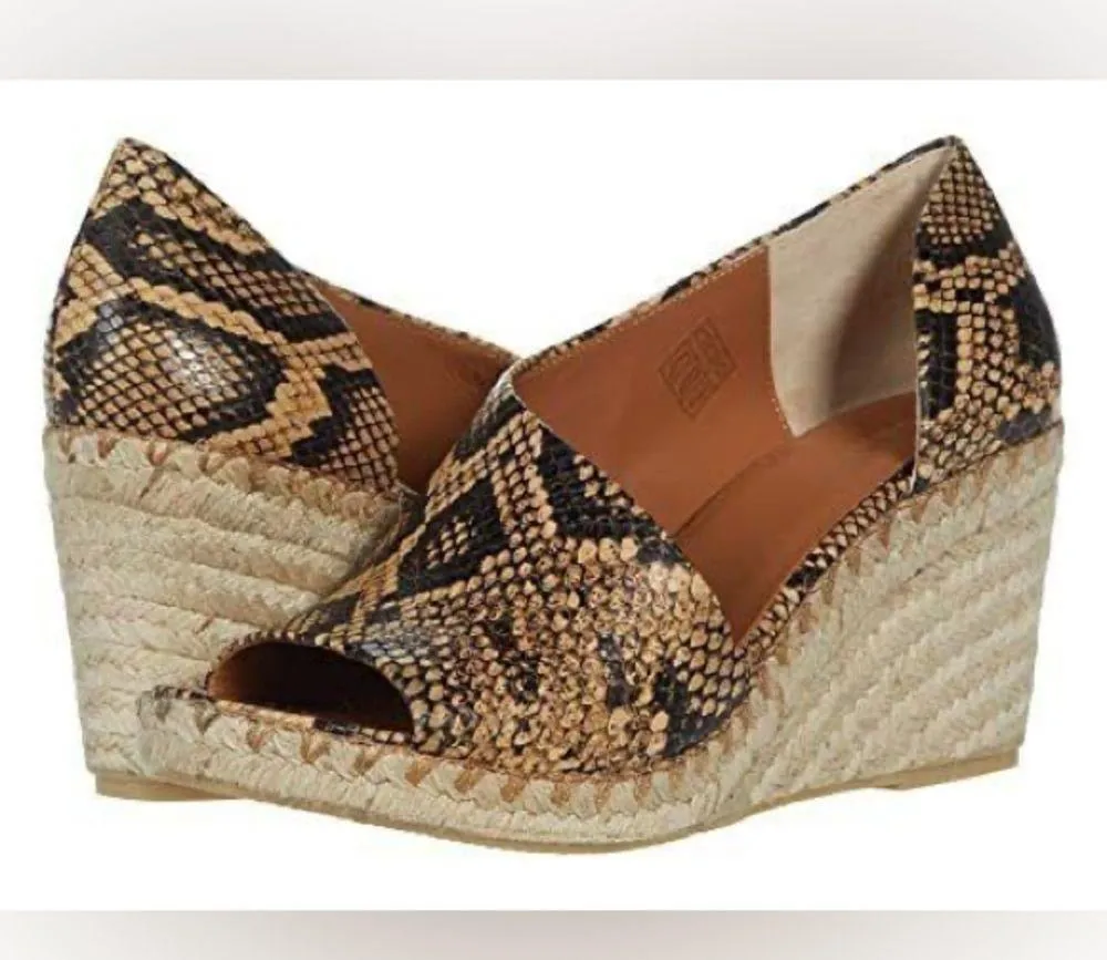 Sonora Peep-Toe Snake skin Espadrille Wedge Sandals size 8.5M - Image 9