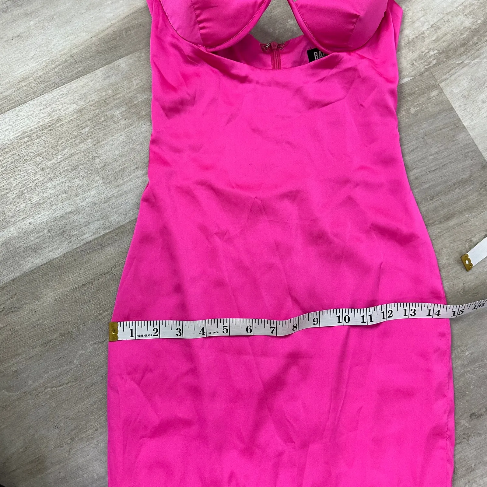 Babyboo YASMINE Hot Pink Cut Out Mini Dress Size XS - Image 8