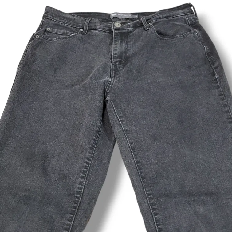 Levi's Jeans Size 10 31x31 Women's Levi's 505 Straight Leg Jeans Stretch Black Denim Pants Women's Jeans  - Image 3