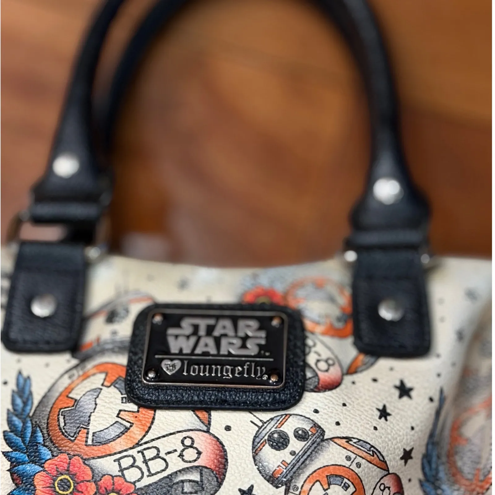 Loungefly Star Wars BB 8 Tattoo Print Crossbody Satchel Bag - Image 2
