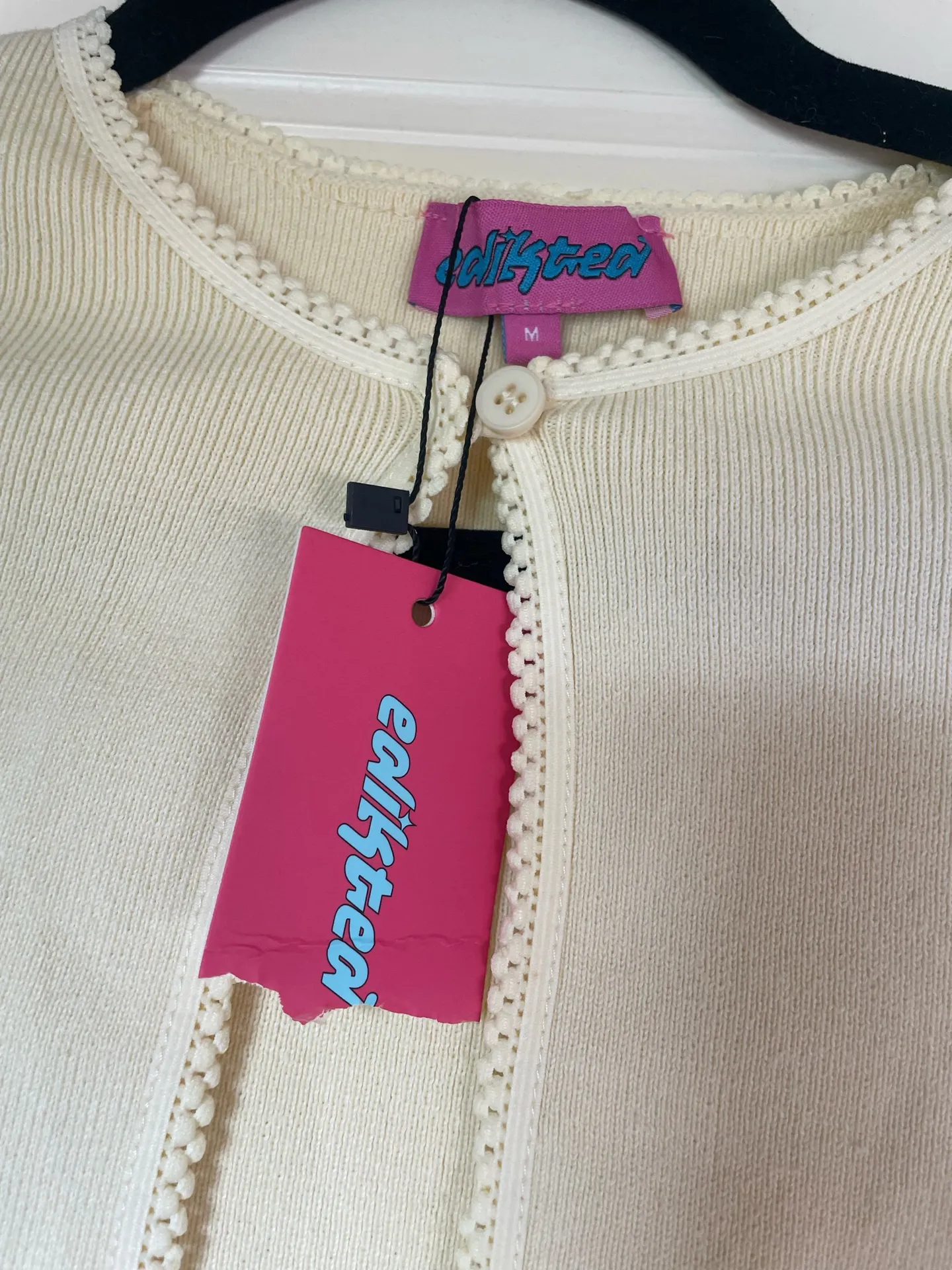 Edikted NWT  Jayne Split Front Knit Cardigan Yellow - Image 3