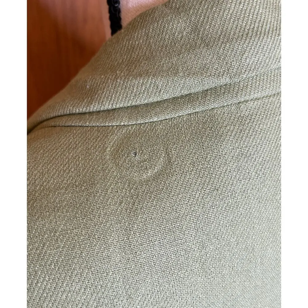 Topshop Relaxed Oversized Single Breasted Blazer in Sage Size 10 - Image 4