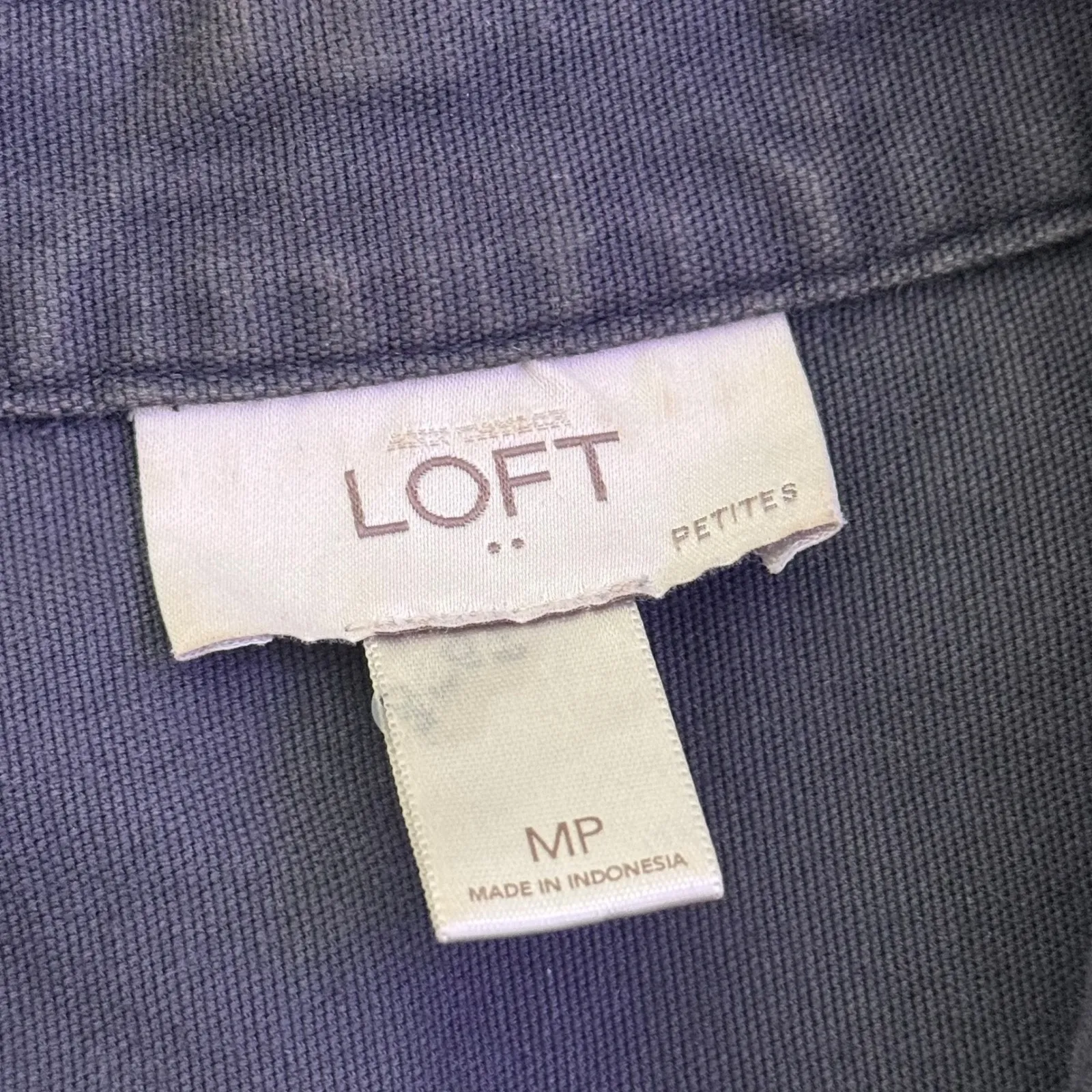 LOFT‎ Utility Jacket Womens Size M P Gray Distressed Grunge Cargo Commuter - Image 10