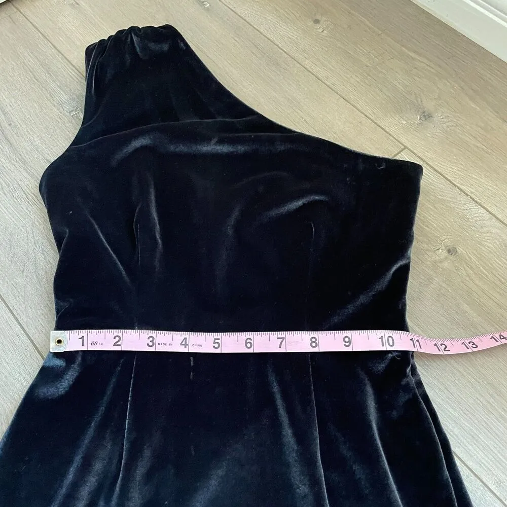 Hutch Design Velvet Eliza Dress NWOT size XXS one shoulder cocktail black tie - Image 5