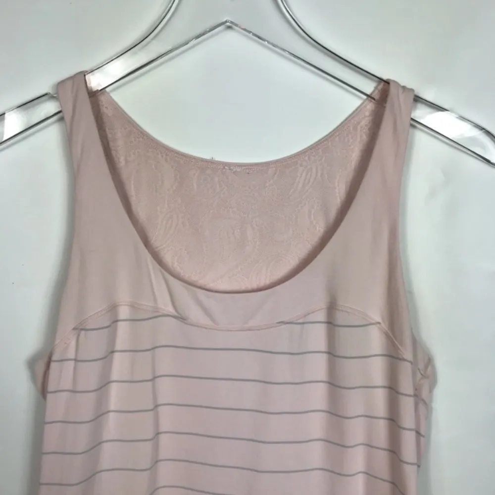 Lululemon First Base Runner Rulu Soft Pink Slalom Stripe Tank - Image 3