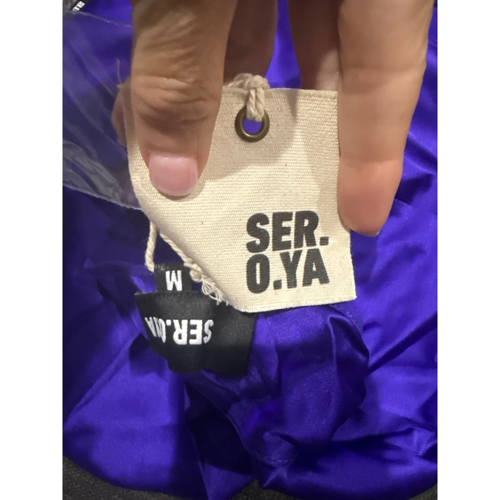 NWT SER.O.YA Phera Silk Maxi Dress in Violet Indigo Sz Medium‎ $498 Blue - Image 8