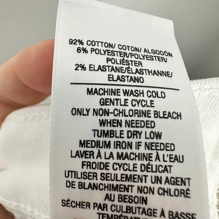 Hudson Rosalie High Rise Wide Leg White Denim Jeans Size 29 Coastal Chic - Image 11