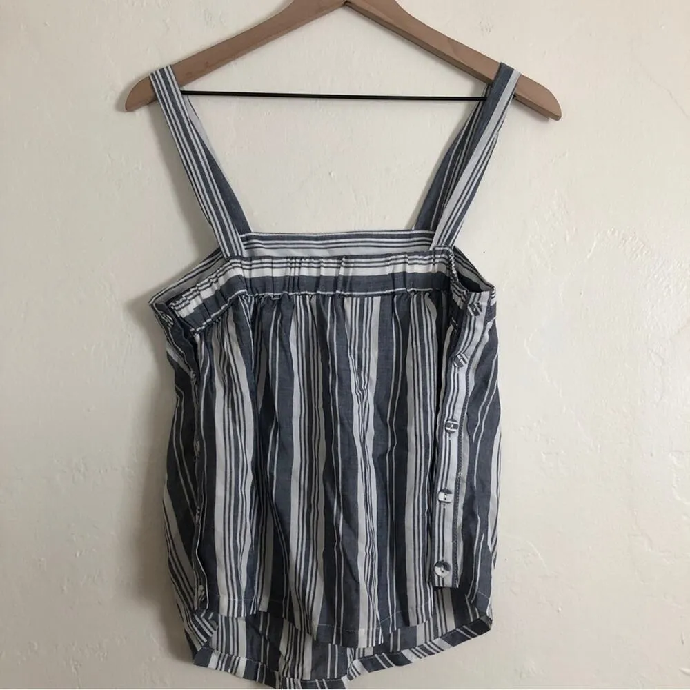 Target Universal Thread Goods Co Striped Boho Buttoned Sides Crop Tank Top Shirt - Image 6