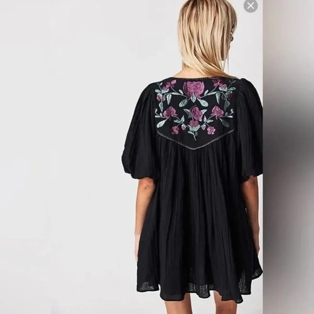 NEW Free People Rosa Linda Embroidered Mini Dress Size Small Oversized $148 - Image 5