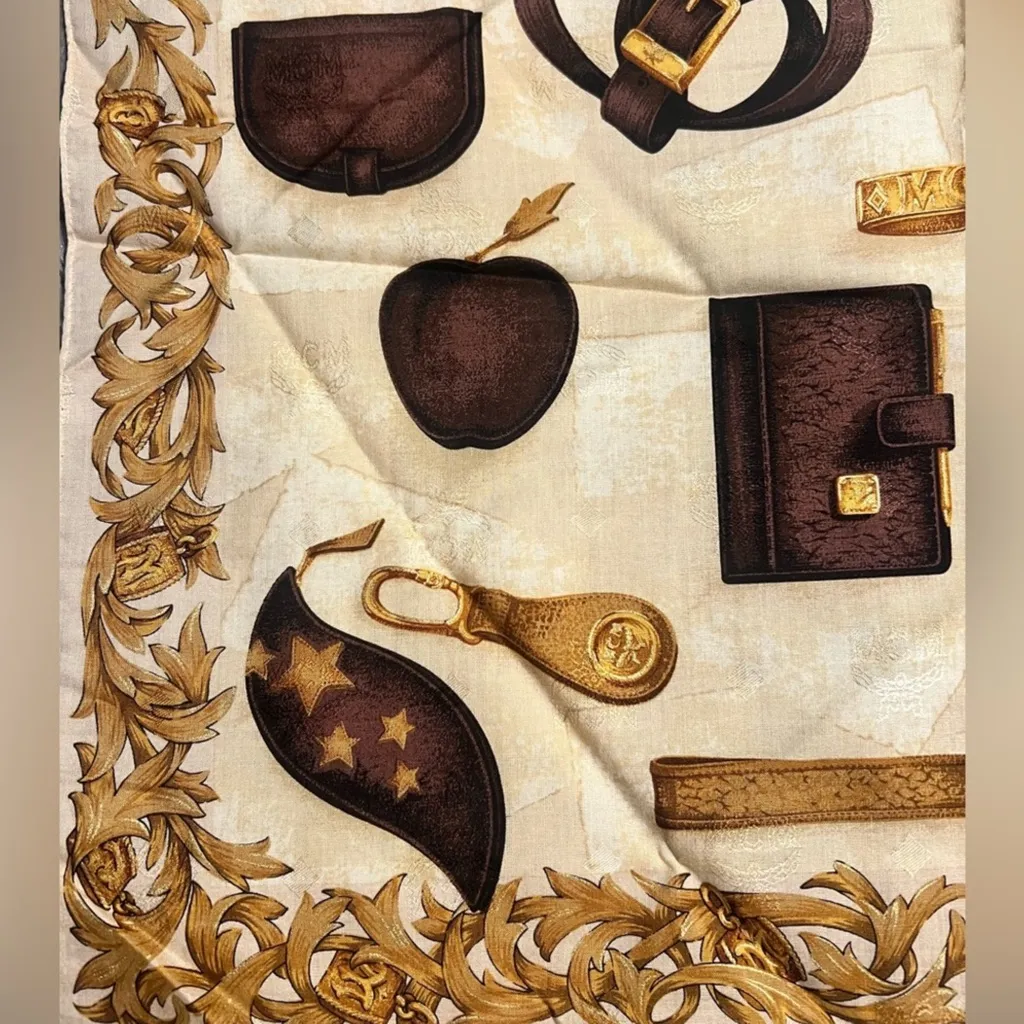 MCM Scarf/Handkerchief 18” x 18” $225 Retail EUC - Image 5