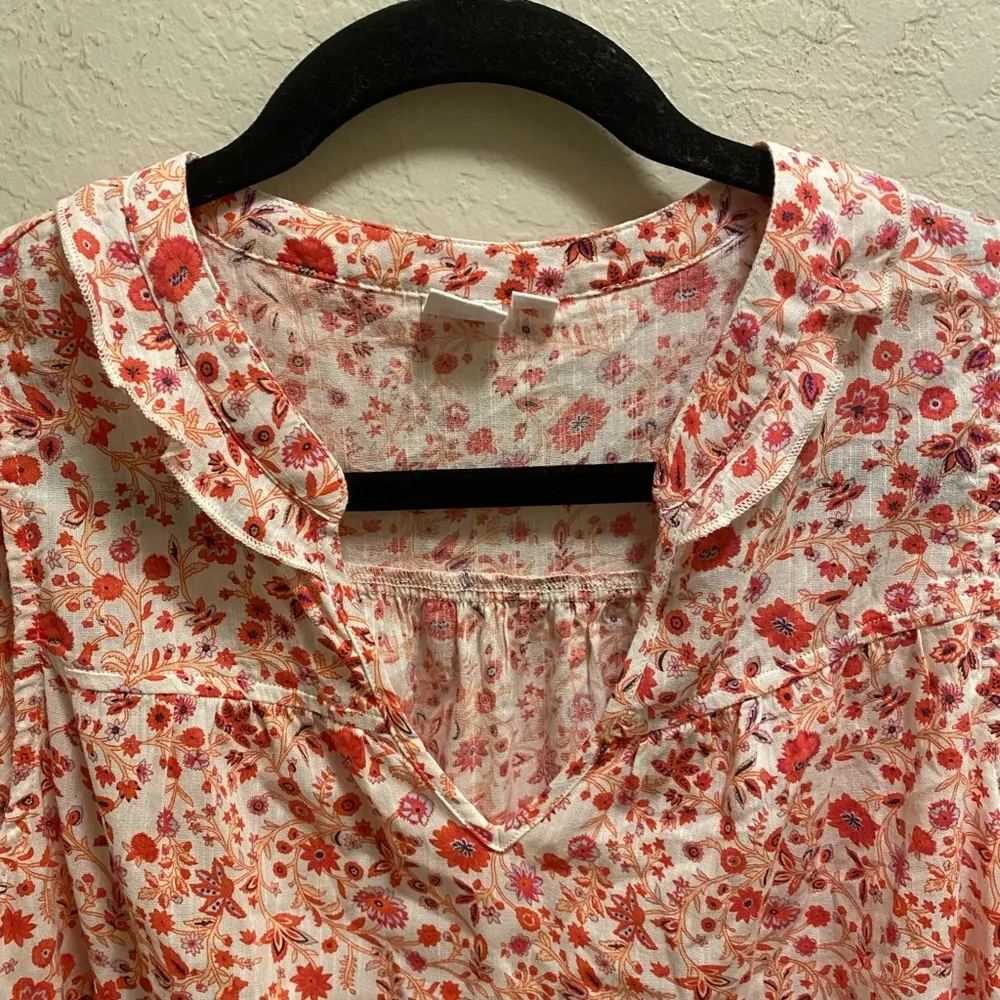 Gap Floral Sleeveless Blouse Size M - Image 3