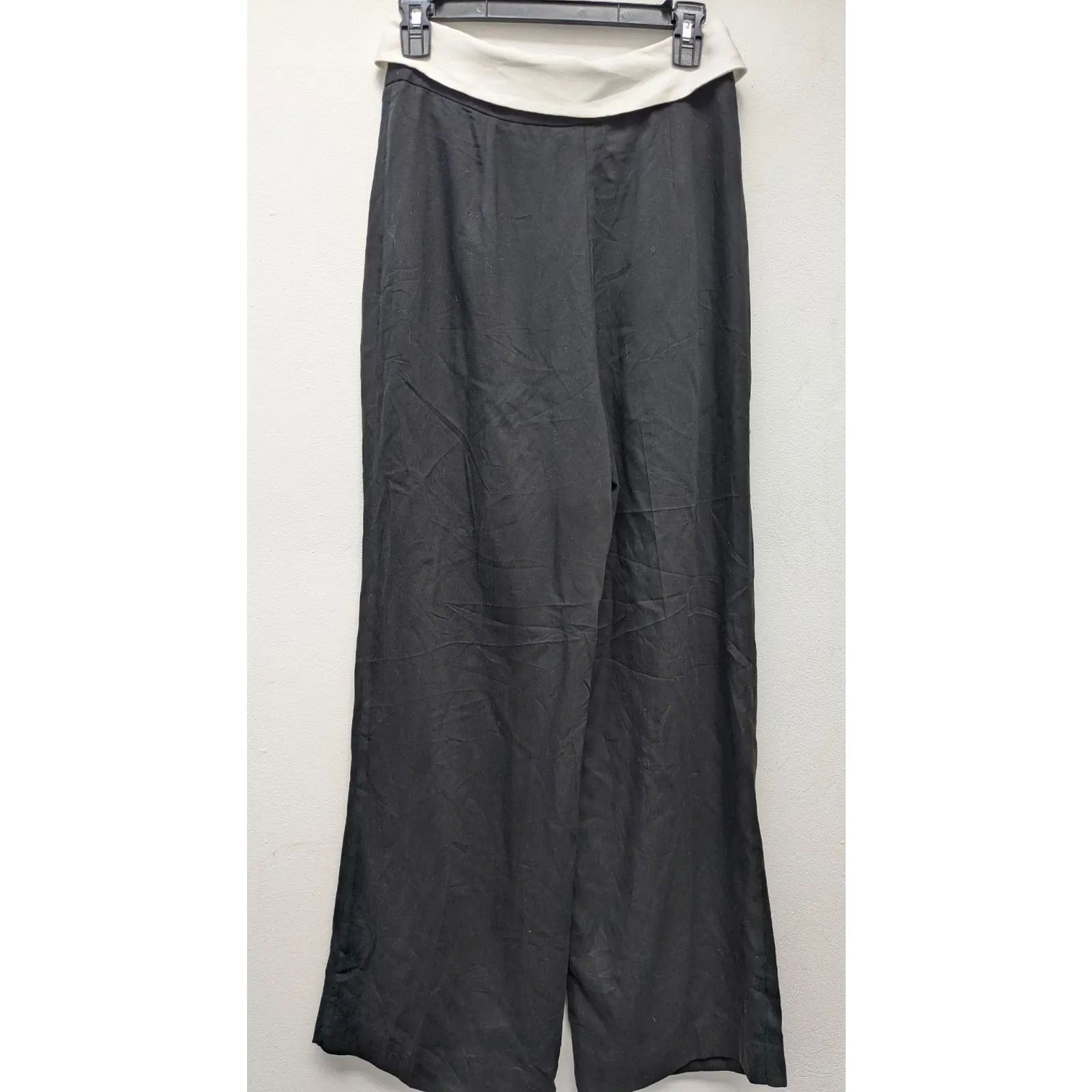 The Noli Shop Women's Dress Pants Foldover Trousers Black Elegant Size 4 - Image 14