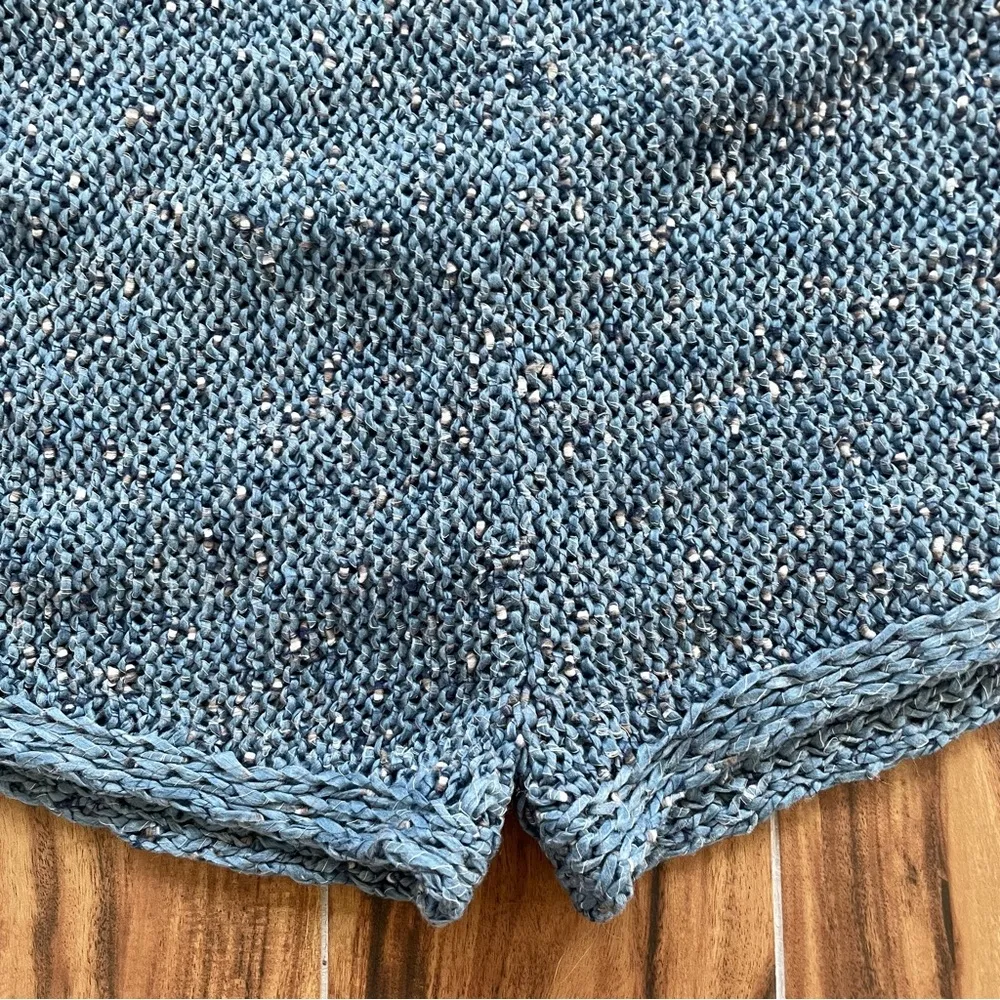 Free People Molly Playsuit Crochet Halter Open Back Romper Blue Ocean Size M - Image 8