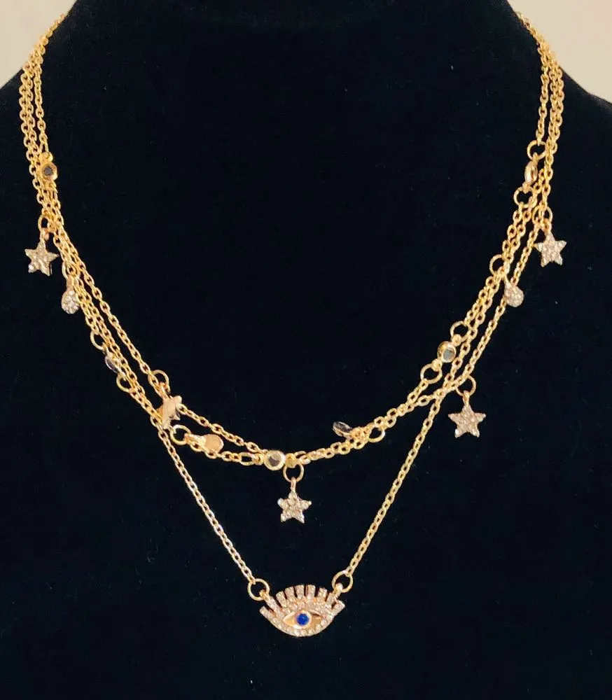 Bohemian Multi/Layered Necklace Gold - Image 3