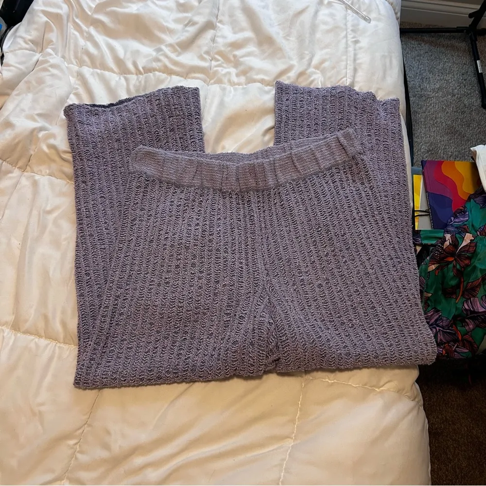 Free People Veronica Sweater Pants in Lavender Field Combo - Image 5