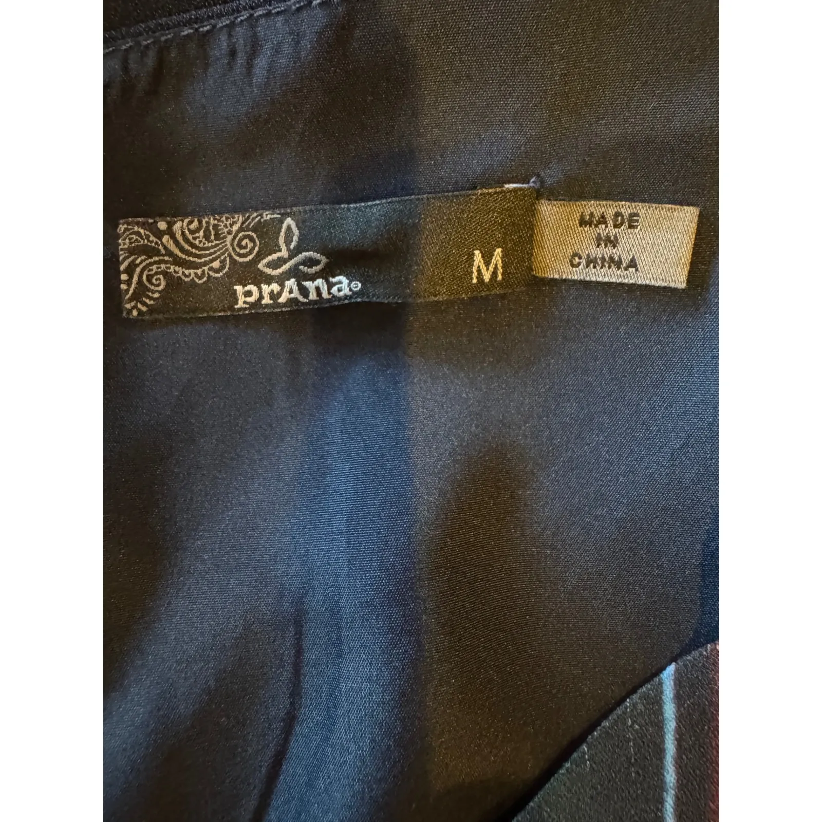 Prana Dress Women Medium Navy Abstract Cece Medallion Shift Long Sleeve Mini - Image 7