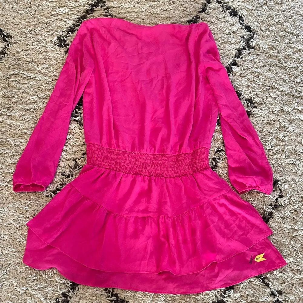 Smocked Surplice Dress in Amp - Image 4