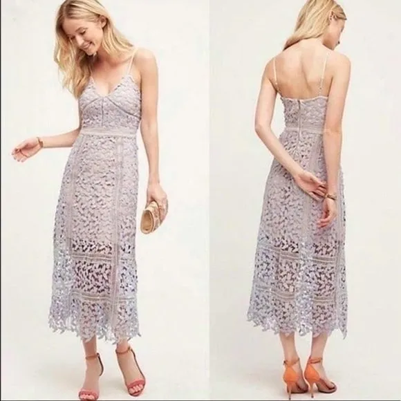 Elliatt Tingle Dress Lilac Floral Lace Overlay Revolve NWT Small - Image 2