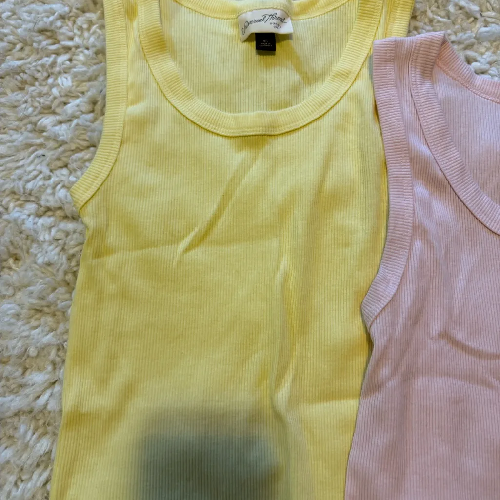 Universal Threads  Yellow and Pink Tank Tops - Image 3