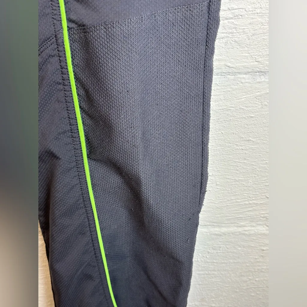 Vintage Nike Fit Dry Streetwear Sporty Grey & Lime Green Athletic Pants Medium - Image 4