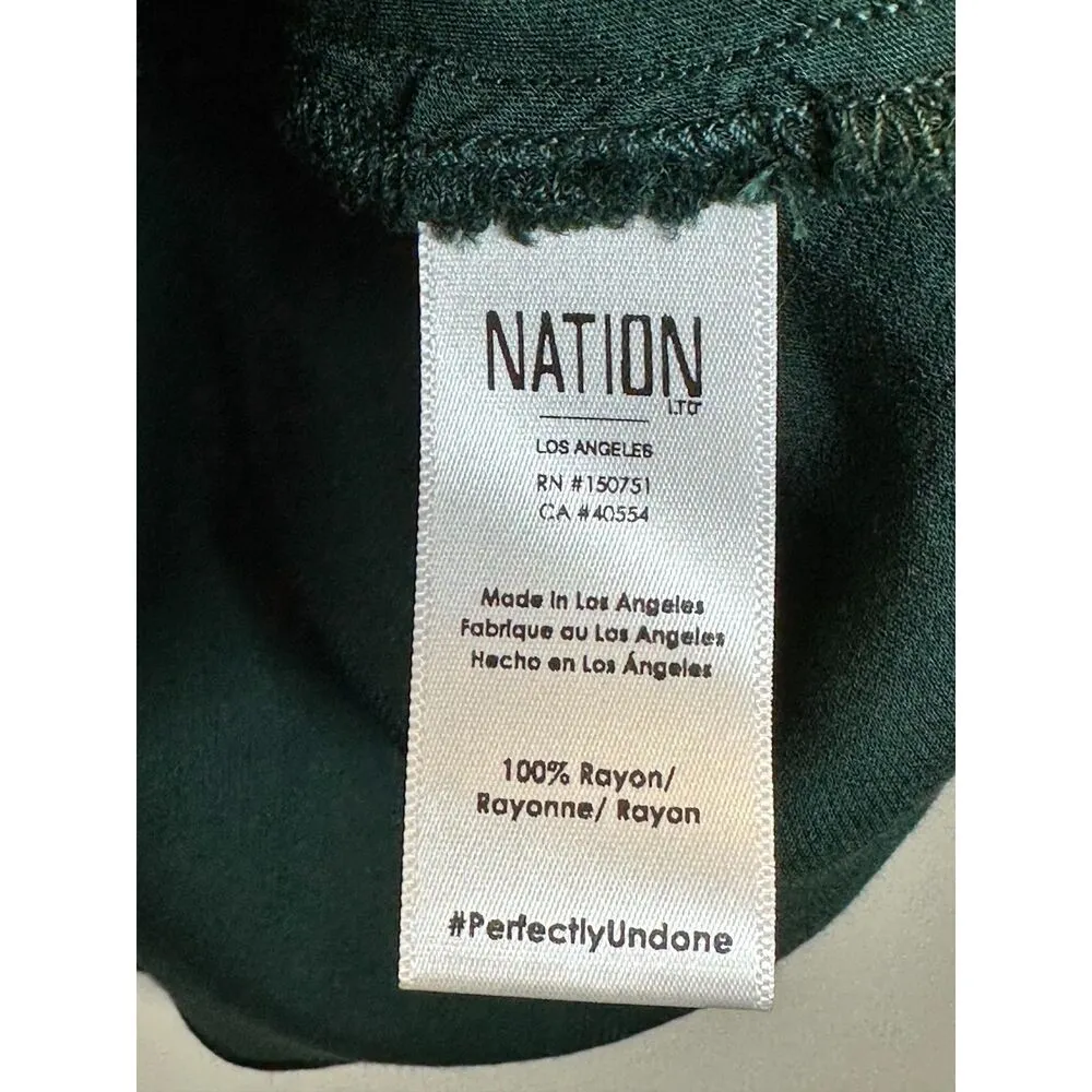 Nation Women's Size S Green Wide Strap Tank Top Pullover Scoop Neck EUC - Image 4