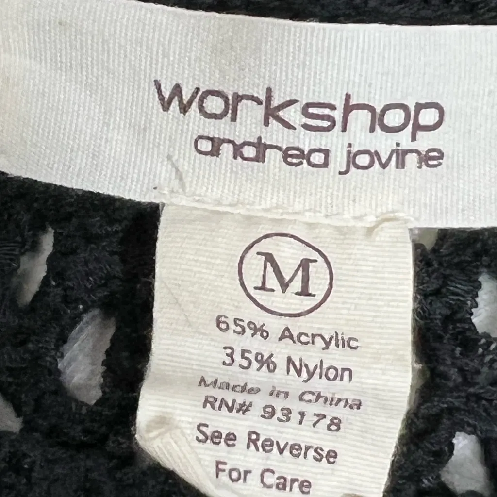 Workshop by Andrea Bovine Black Asymmetrical Sweater - Image 5