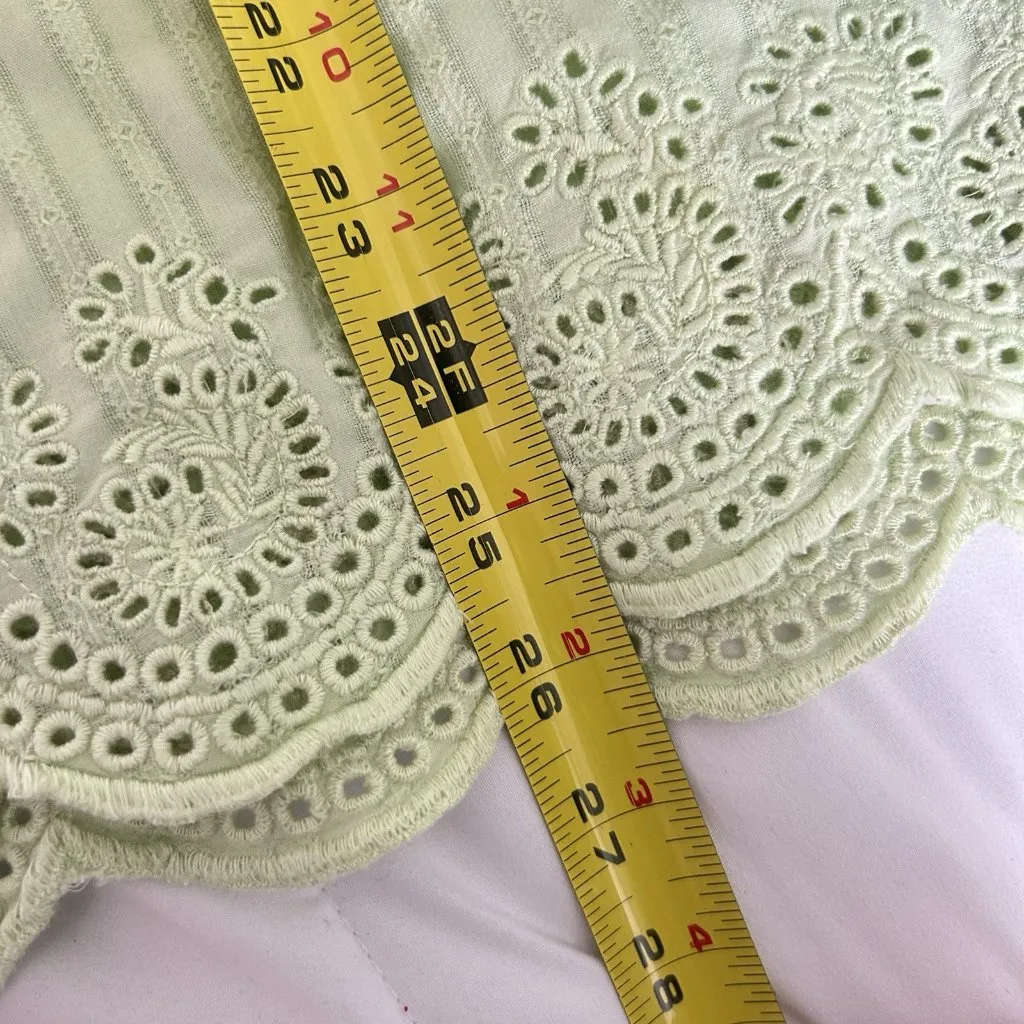 VTG Cathy Daniels Womens Size XL Mint Green 3/4 Sleeve Blouse Boho Chic Hippie - Image 6