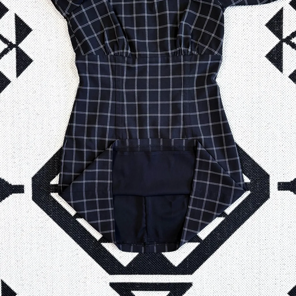 H:ours x Revolve Shae Mini Dress in Black & White
Plaid Medium - Image 11