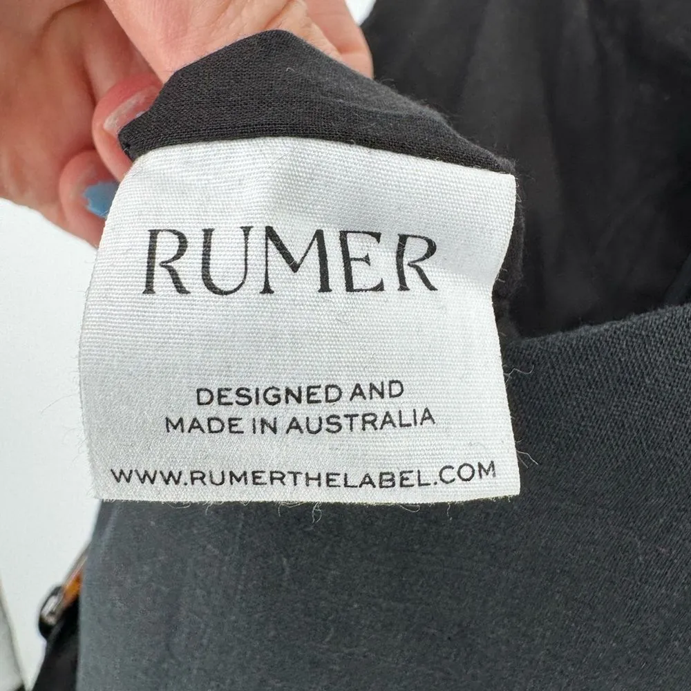 Rumer Bridget Ring Maxi Linen Dress Black Large NWT‎ - Image 10