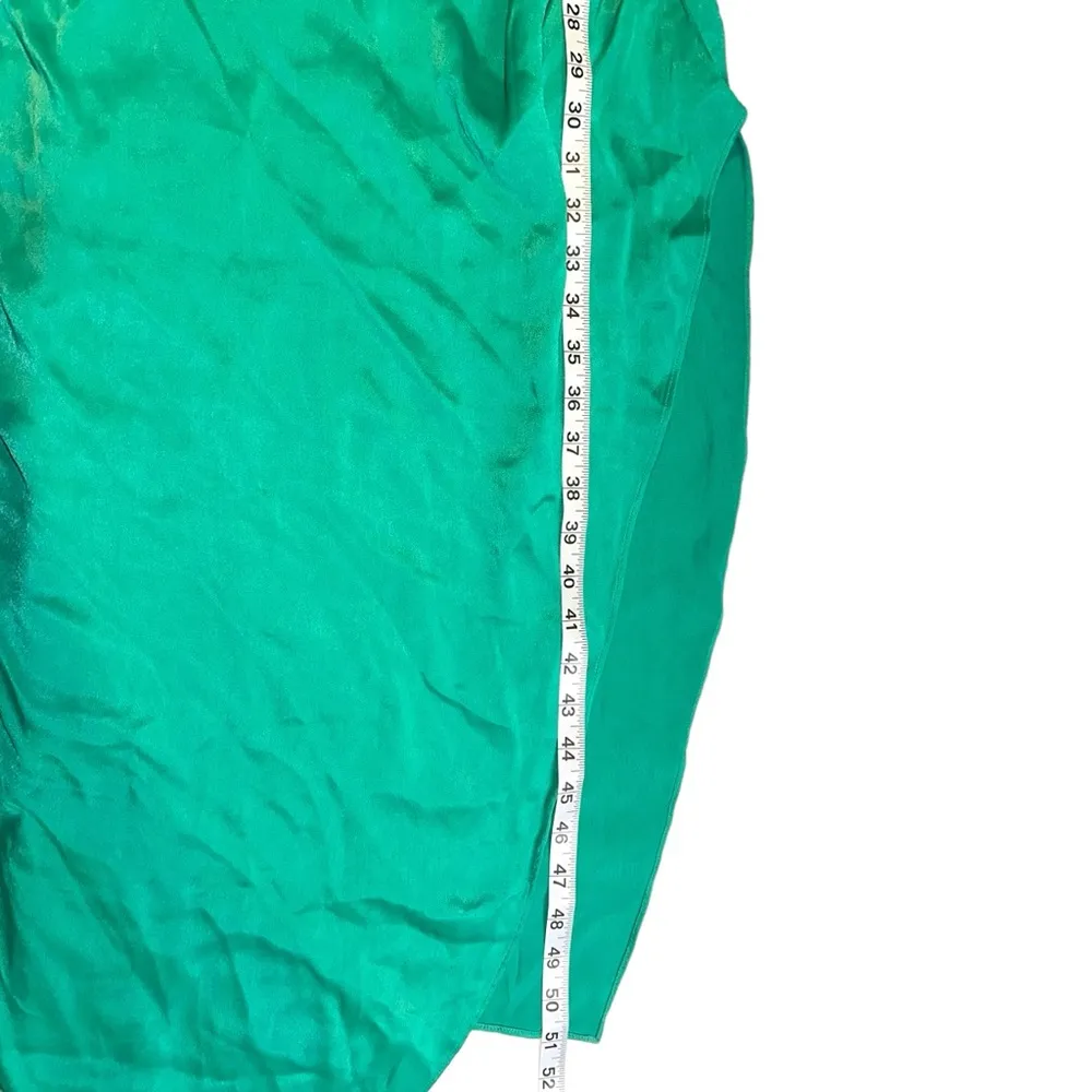 NEW Saylor Ashlee Satin Side Slit Sleeveless Midi Dress LARGE in Kelly Green - Image 8