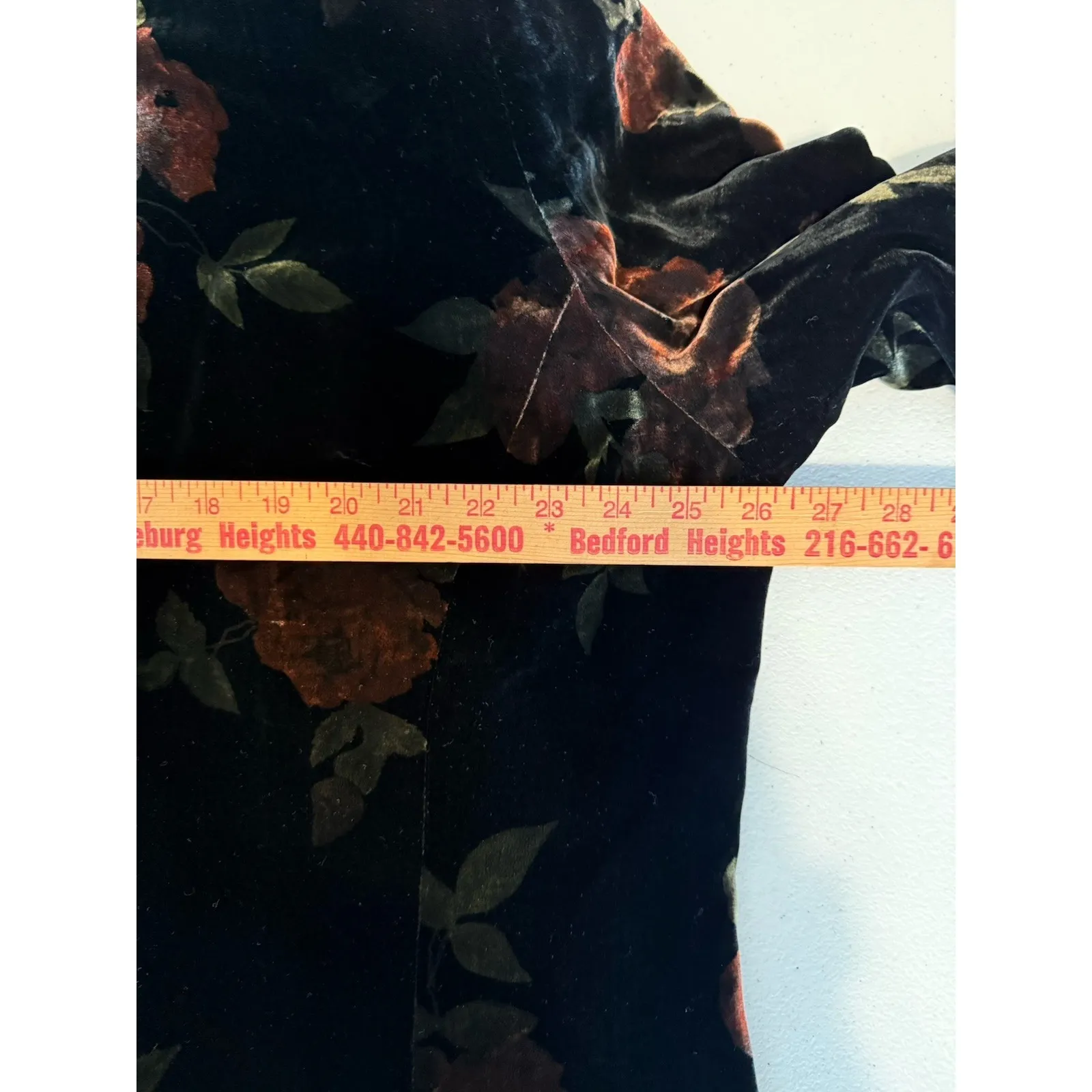 Kate Hill Velvet Blazer Jacket Coat Floral Pockets Boho Holiday CocktailSize 22W - Image 6