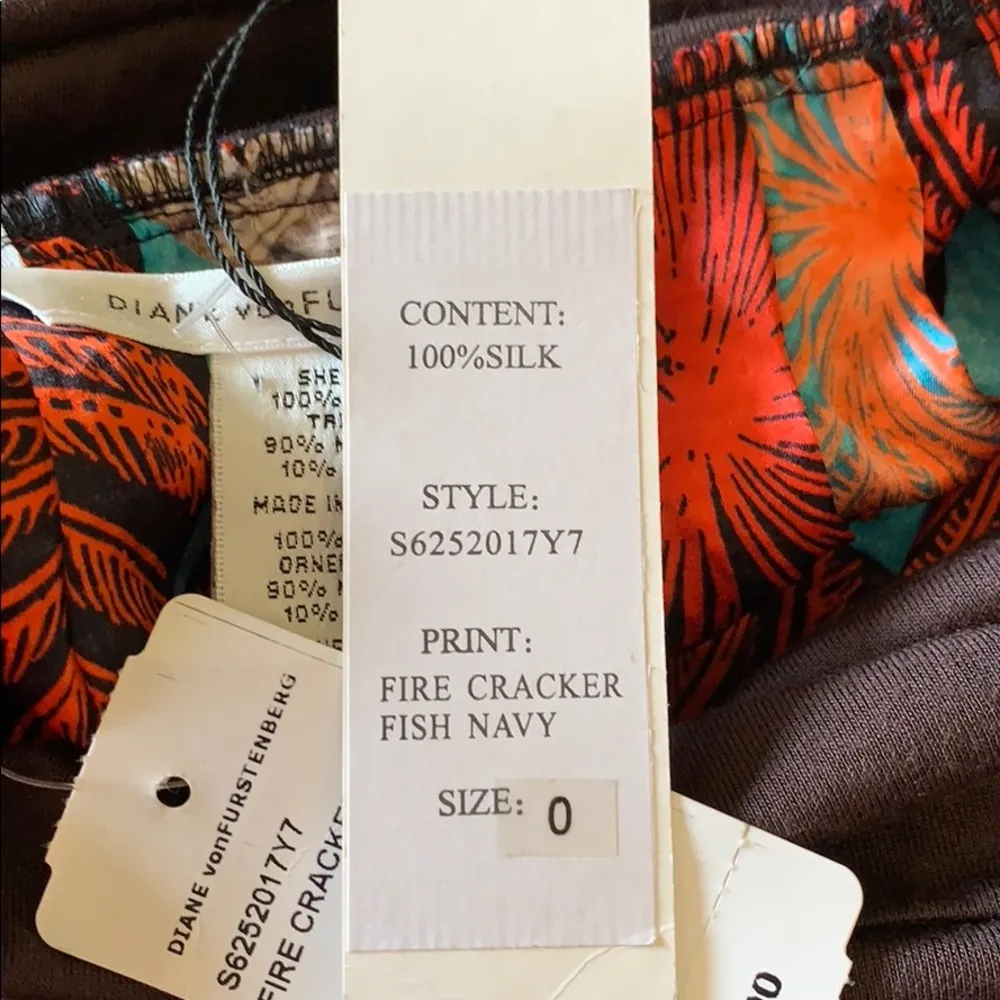 Diane Von Furstennerg DVF Dress 0 XS silk Beautiful Sleeveless RARE NEW NWT - Image 7