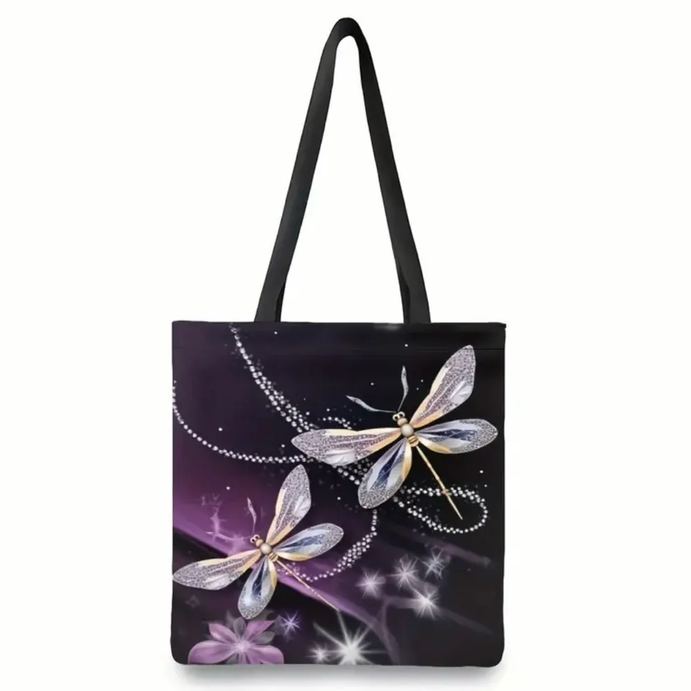 Dragonfly Tote Bag NWT Purple - Image 5