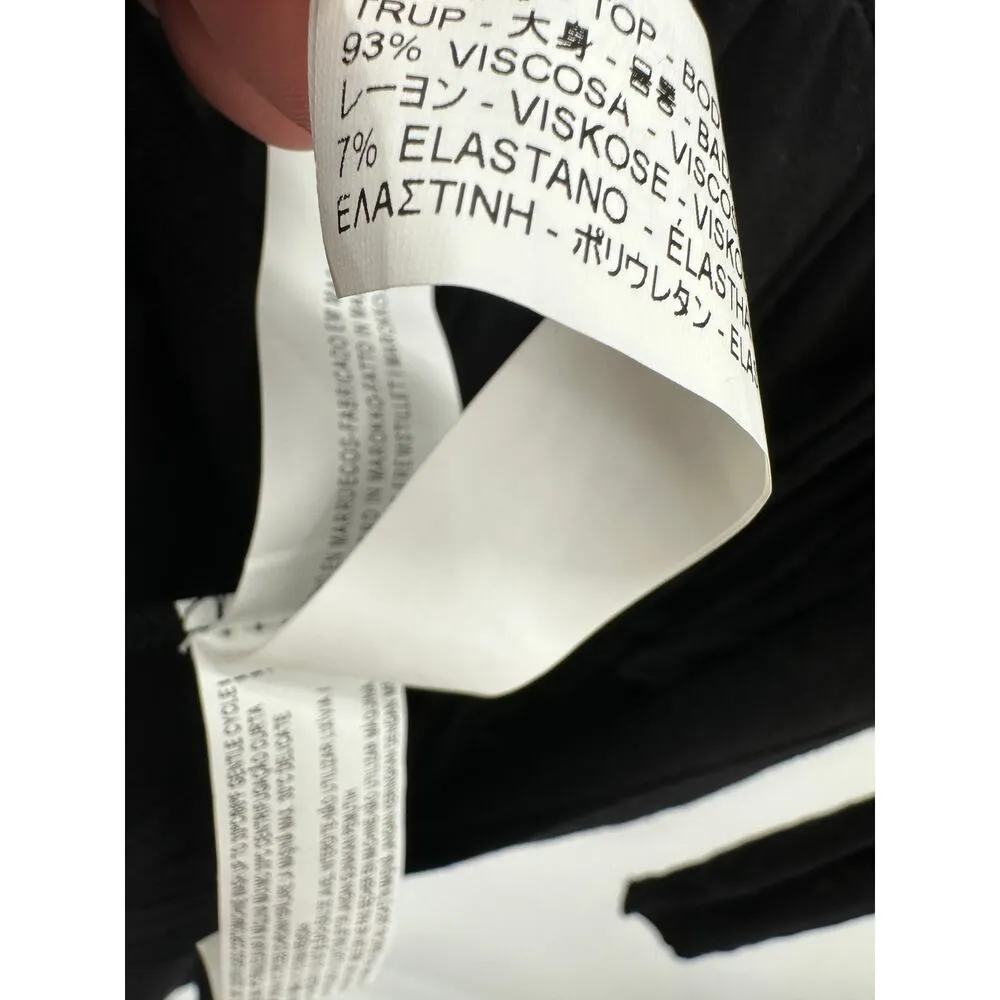 Zara Womens Black Dress Size S Long Sleeve Embroidered Fringe Festival Boho - Image 7