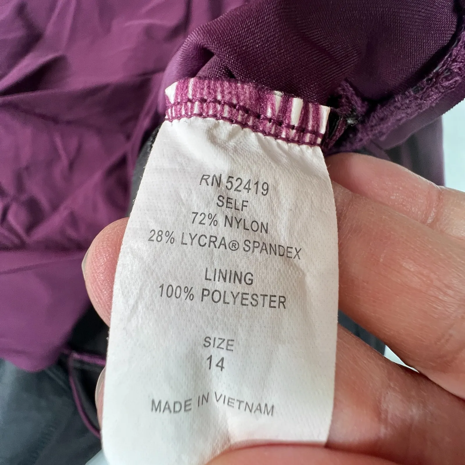 La Blanca by Rod Beattie One Piece Swimsuit Size‎ 14 Purple Plunge Monokini - Image 4