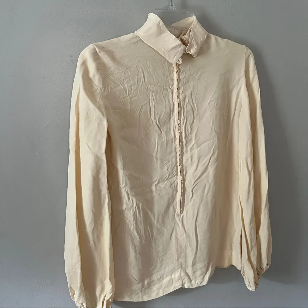 Vintage Ellen Tracy Back Zip Cream High - Image 4