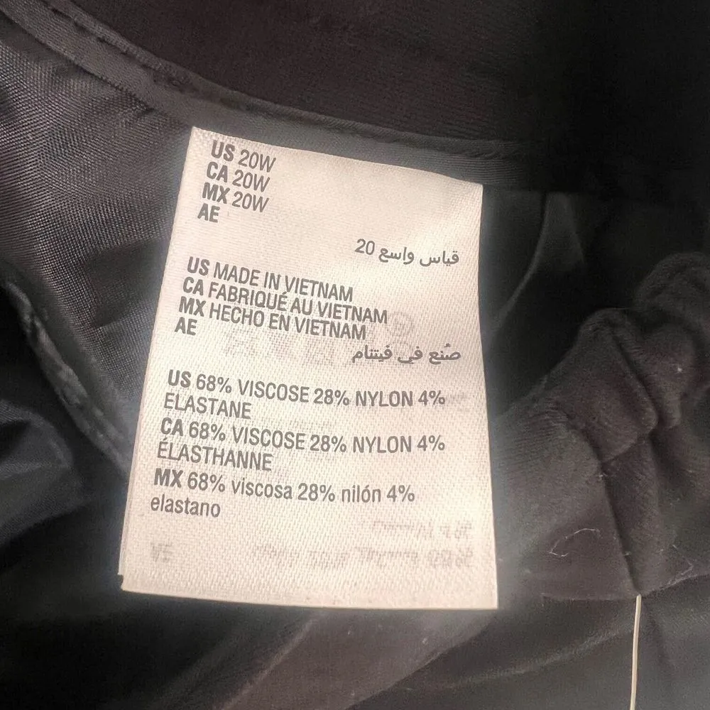 Suit Separates Womens Career Dress Pants Black Straight Fit Plus Size 20W‎ NWT - Image 8