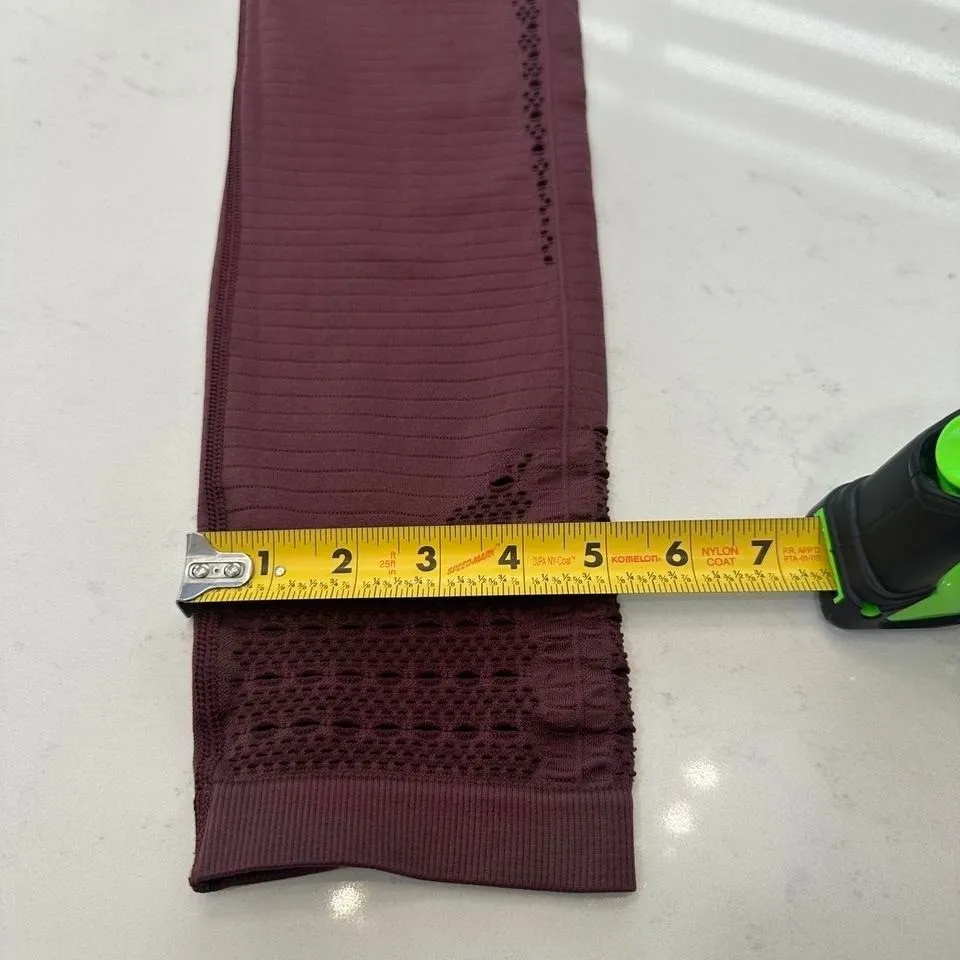 Gymshark Adapt Seamless Leggings Womens M Burgundy Med Bottom - Image 5