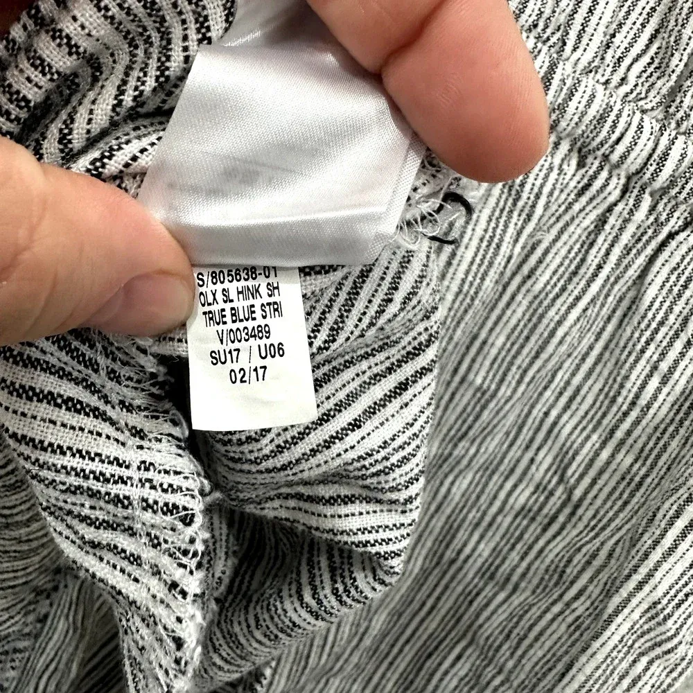 Old Navy Romper Womens‎ Small Blue Striped Halter Pockets Linen Blend Beach Boho - Image 10