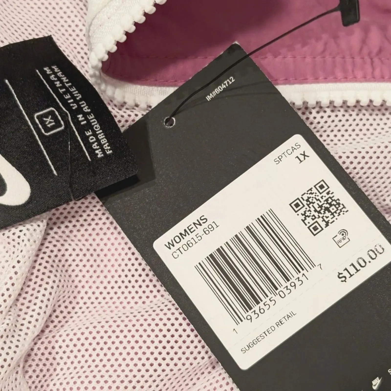 🆕 NIKE Plus 1X Long Tunic Track Jacket Purple Teal White Windbreaker Coat NWT - Image 3