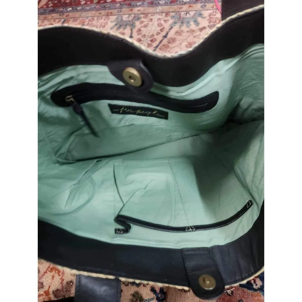 NWT Free People En Riva Raffia Tote One Size $168 - Image 11